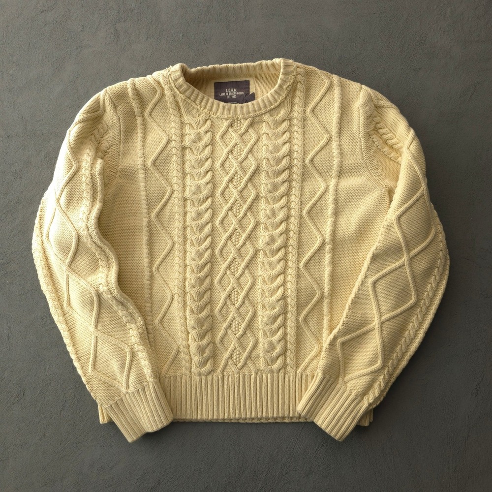 Cable Knit Crewneck Sweater XL L.O.G.G. H&M Crewneck H&M Cotton